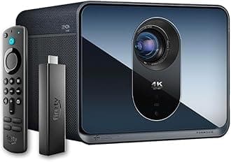 Formovie X5 4K Laser TV Projector | Portable Mini Smart Projector with ALDP Laser Display Technology | 2450 Lumens, Built-In Speakers, & Comes With Amazon FireTV | Great For Home Theaters