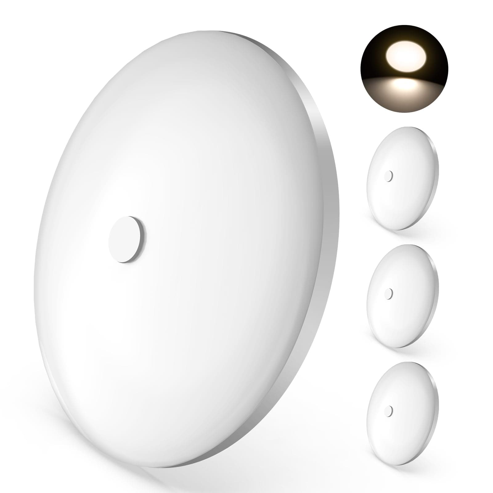 GZV RV Interior Lights, RV LED Ceiling Puck Light, 4 Pack 4.5 Inch 12V, RV Boat Interior Lighting, Dimmable Light for Camper Travel Trailer Motorhome(4000K with Nature White)