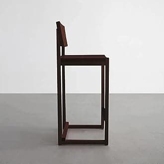 Modern Rectangular Sheesham Wooden Bar Stools In Walnut/Teak Finish For Home Bar/Bar Chair (Black), 105 Centimeters, Gummy Bear