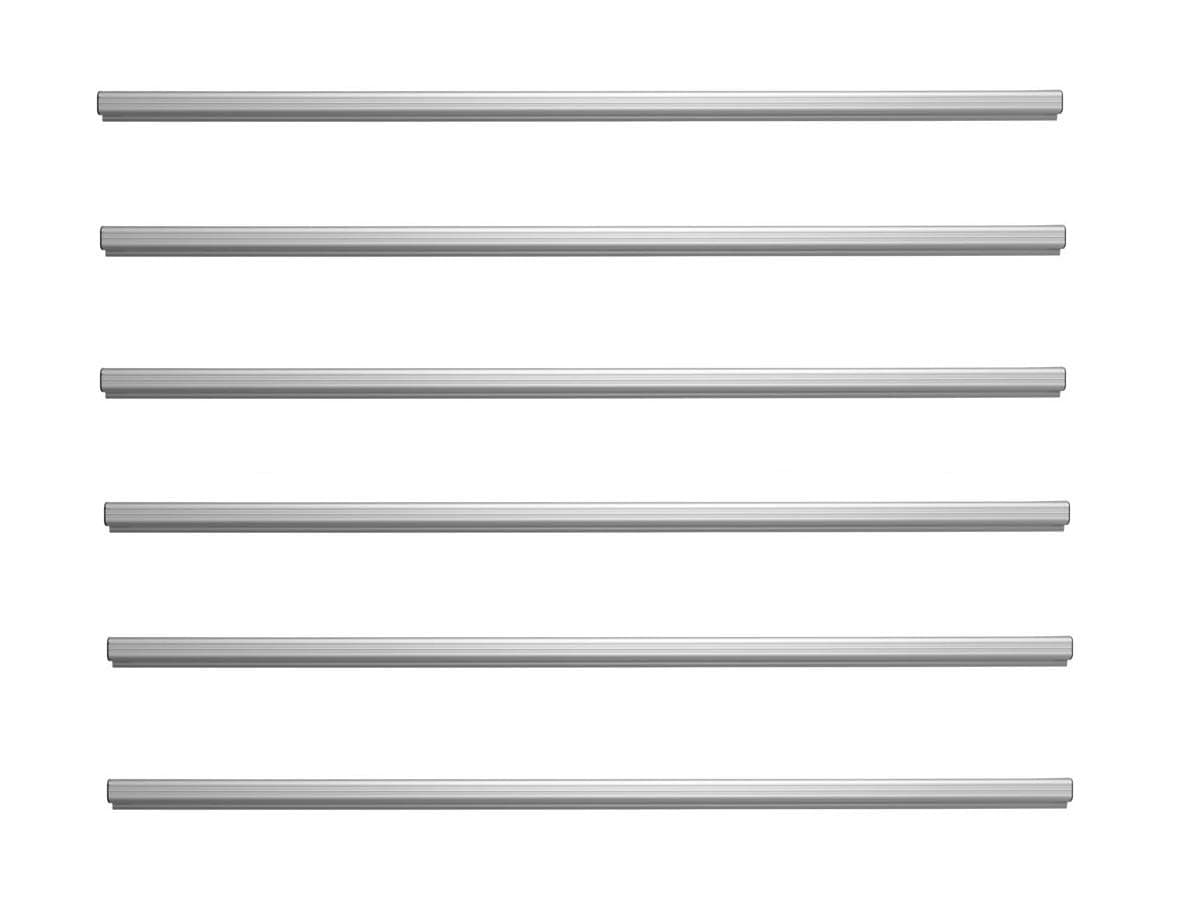 ADVANTUS Grip-A-Strip Display Rail, Regular Size, 4 Feet Long, Satin Finish Aluminum (2010) - Sold As 6 Pack, 6 Count Total