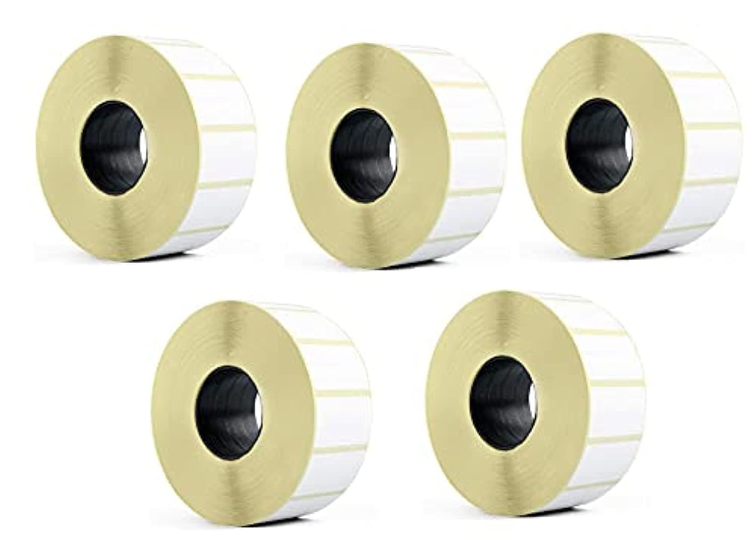 SKY 38mm x 25mm Barcode Label Sticker to be used with Wax Ribbon- 1000 Labels per Roll - 5 Rolls