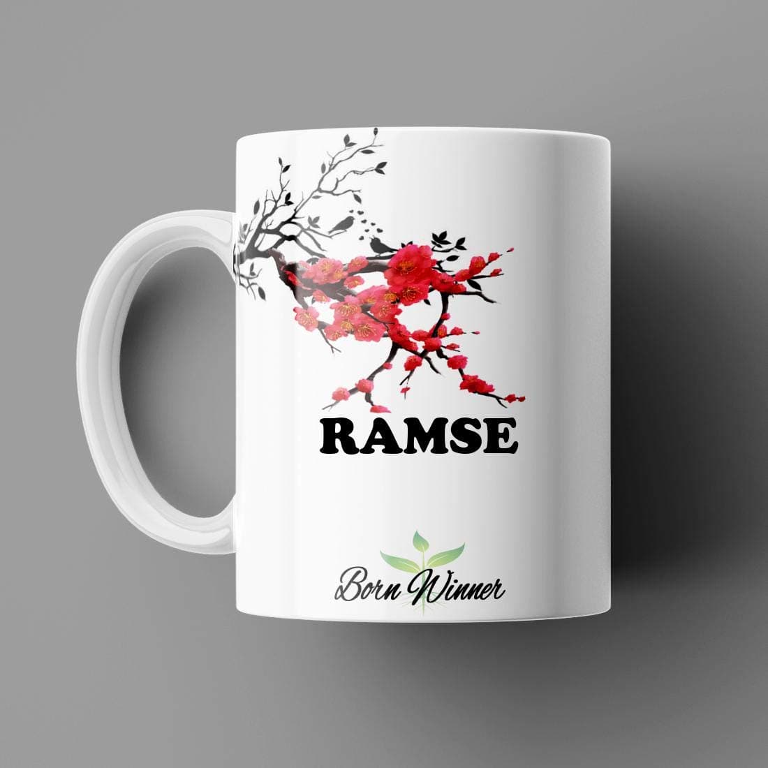 Name Printed Ramse Name Mug for Coffee White Ceramic Mug (350)ml