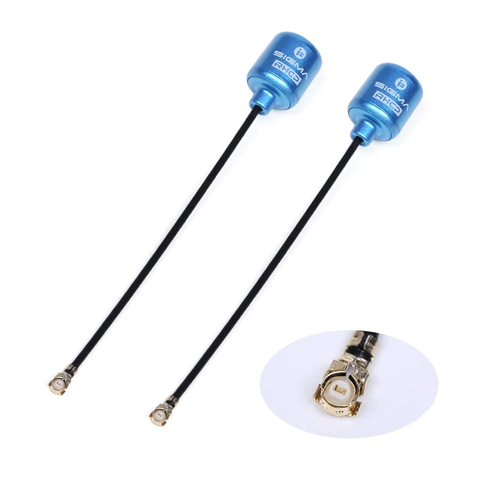 iFlight 2pcs Sigma FPV U.FL Antenna 5.8G 3dBi Micro RHCP Antenna UFL for RC Drone FPV Quadcopeter Multicopter TX/RX (60mm)(Cyan-Blue)