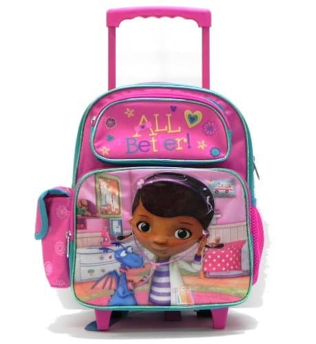 Small Rolling Backpack - Doc Mcstuffins All Better 12" New Girls Bag 635275