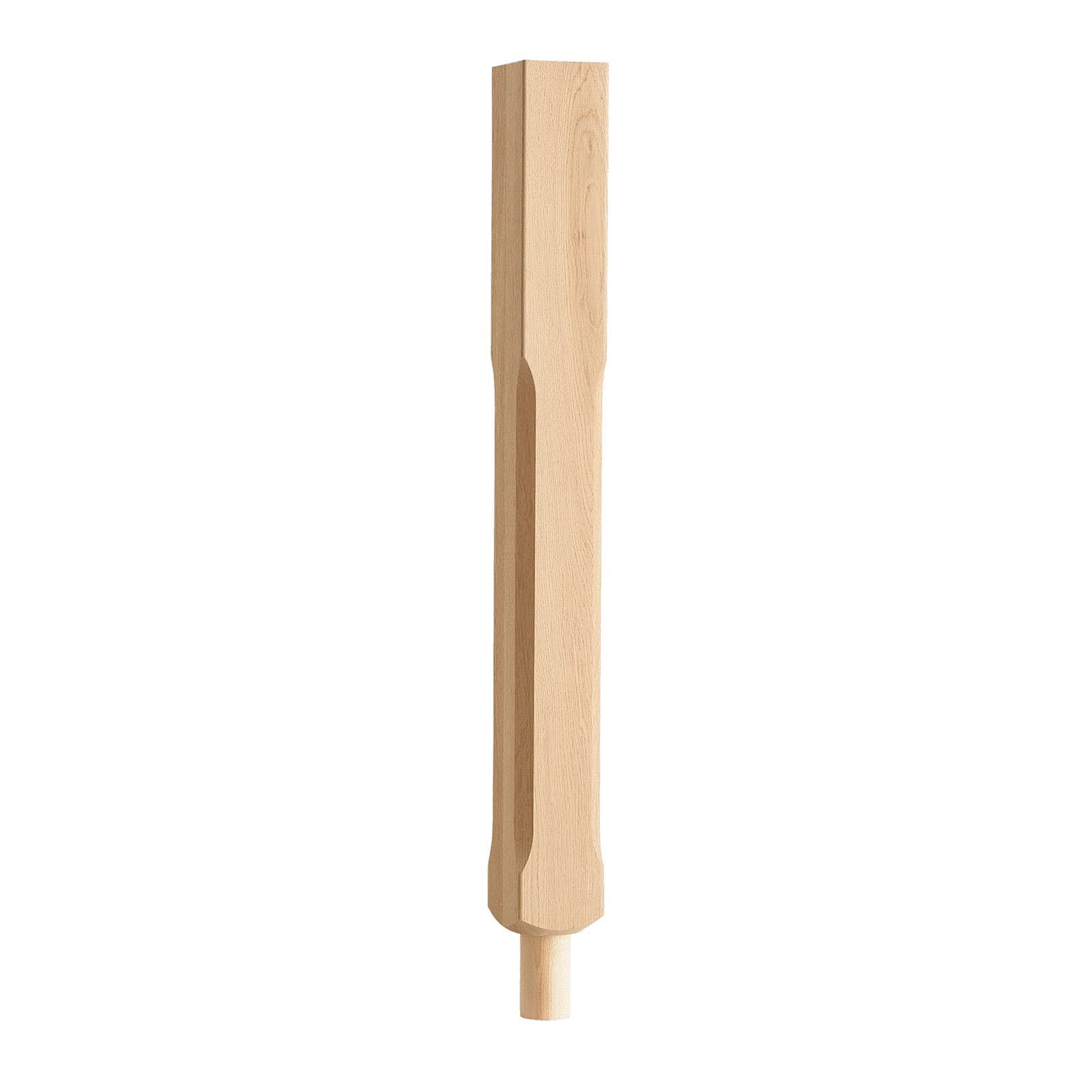 850mm Stop Chamfered Oak Newel Spigot Post (850mm Full Post)