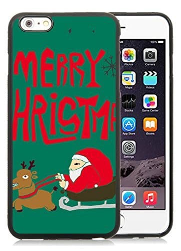 Best Buy iPhone 6 Plus Case,Santa Claus Black iPhone 6 Plus 5.5 TPU Case 3