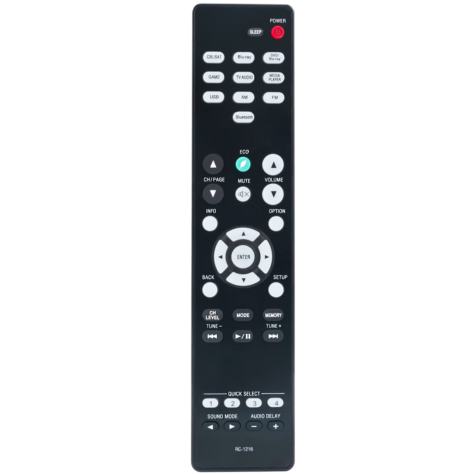 Allimity RC-1216 RC1216 Replacement Remote Control fit for Denon AV Receiver AVR-X250BT AVR-X550BT AVR-S530BT AVR-S540BT AVRX250BT AVRX550BT AVRS530BT AVRS540BT 30701024400AD RT30701024400AD