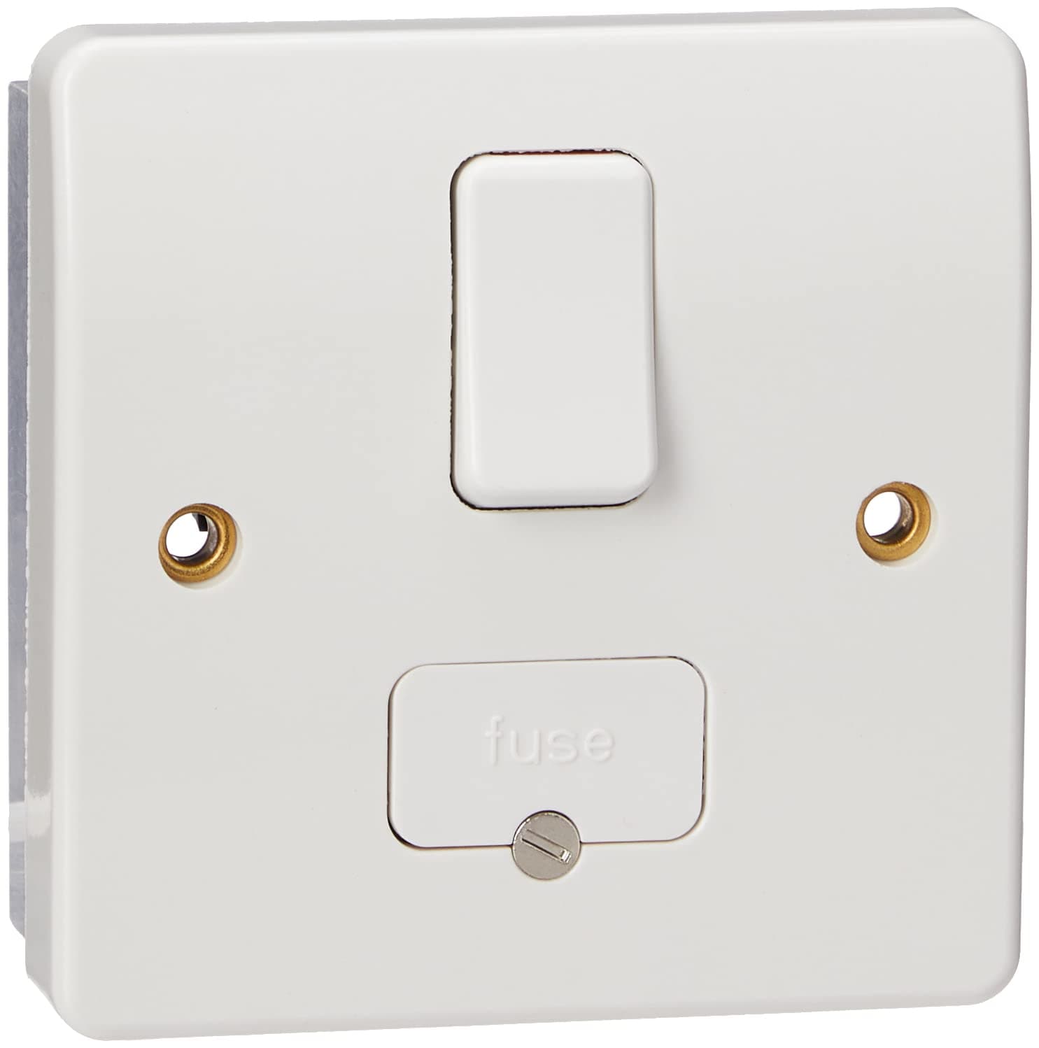 MK Logic Plus K330 WHI 13A Double Pole Switched Connection Unit/w.flex, Standard White