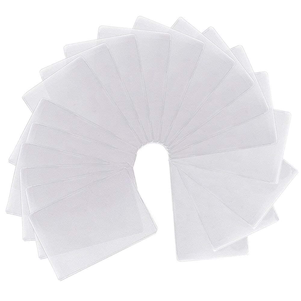 20 pcs Transparent Vertical Credit Card Sleeve ID Protector Plastic Sleeves for Business Card Holder