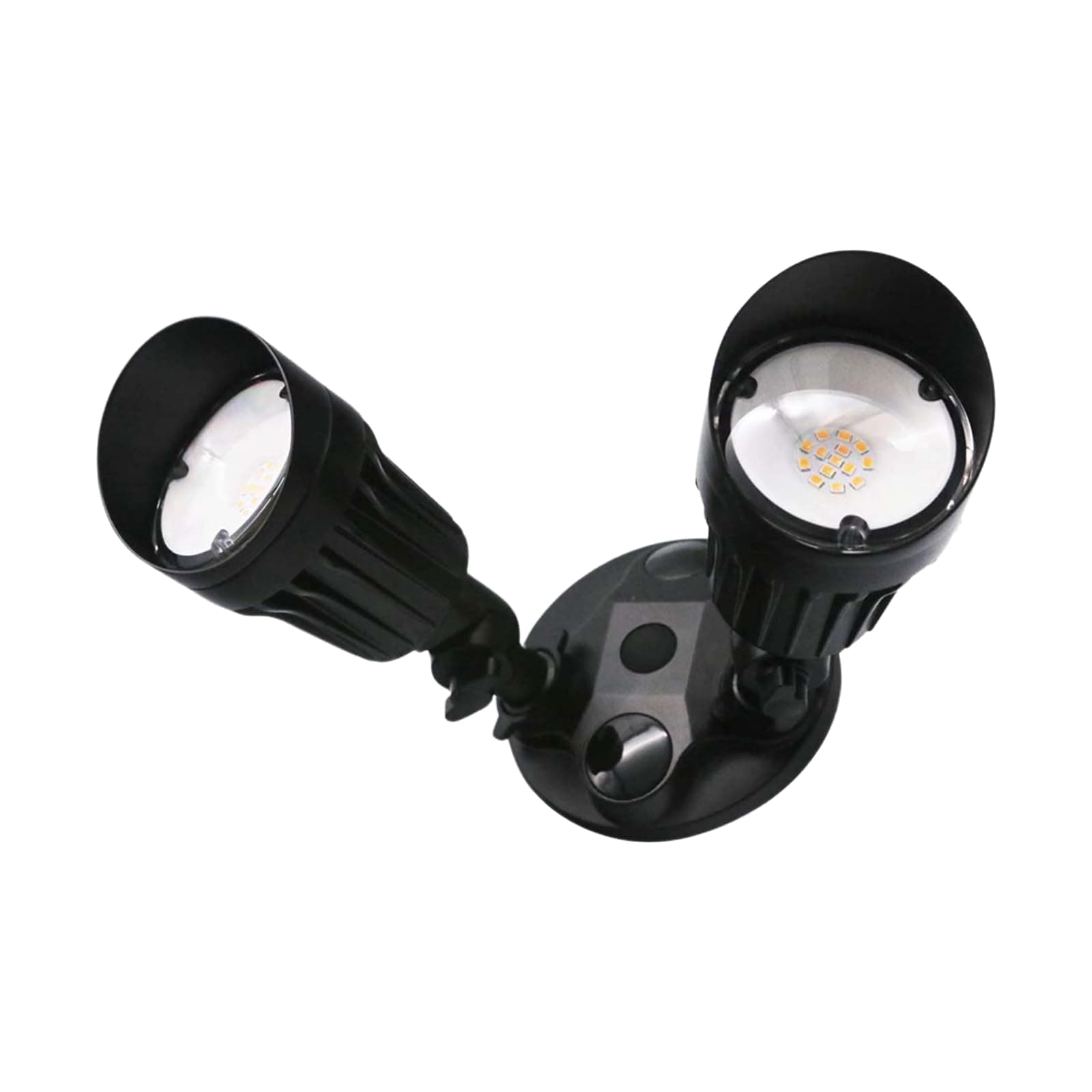 LED Black 2-Light Bullet Flood Light Site Landscape Double Outdoor Flood Exterior Light Fixture Spot Light 3000K Dual Head Light Fixture