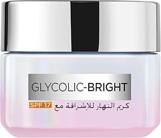 L'Oreal Paris Glycolic Bright Day Cream with SPF 17, 50ml |Skin Brightening Cream with Glycolic Acid that Visbily Minimizes Spots & Reveals Even Toned Skin