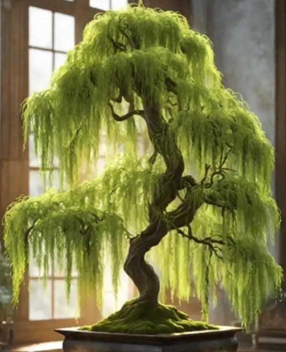 Hey Dina Willow Bonsai Tree - Thick Trunk Cutting, Fast Growing - Easy Care Indoor/Outdoor Bonsai – Living Gift for Beginners or Plant Enthusiasts