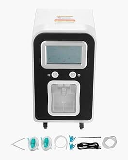 VEVOR Hydrogen Inhalation Machine, 99.99% High Purity Hydrogen Inhaler, HO-Separated 1800ml/min Dual Port Hydrogen Oxygen Inhaler, Hydrogen-Rich Water Generator with Wheels for Home Travel