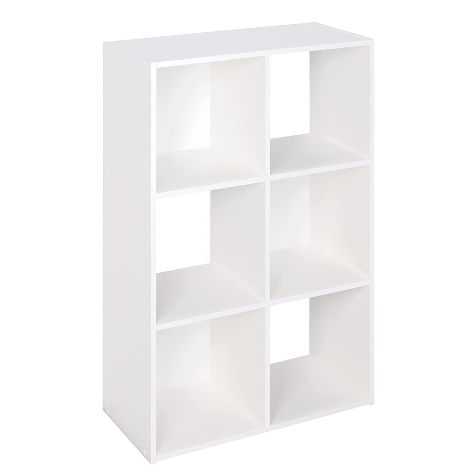 Decorative Home Stackable 6 Cube Cubeicals Organizer Storage Bookcase, with Hardware for Office, Home and Closet, White