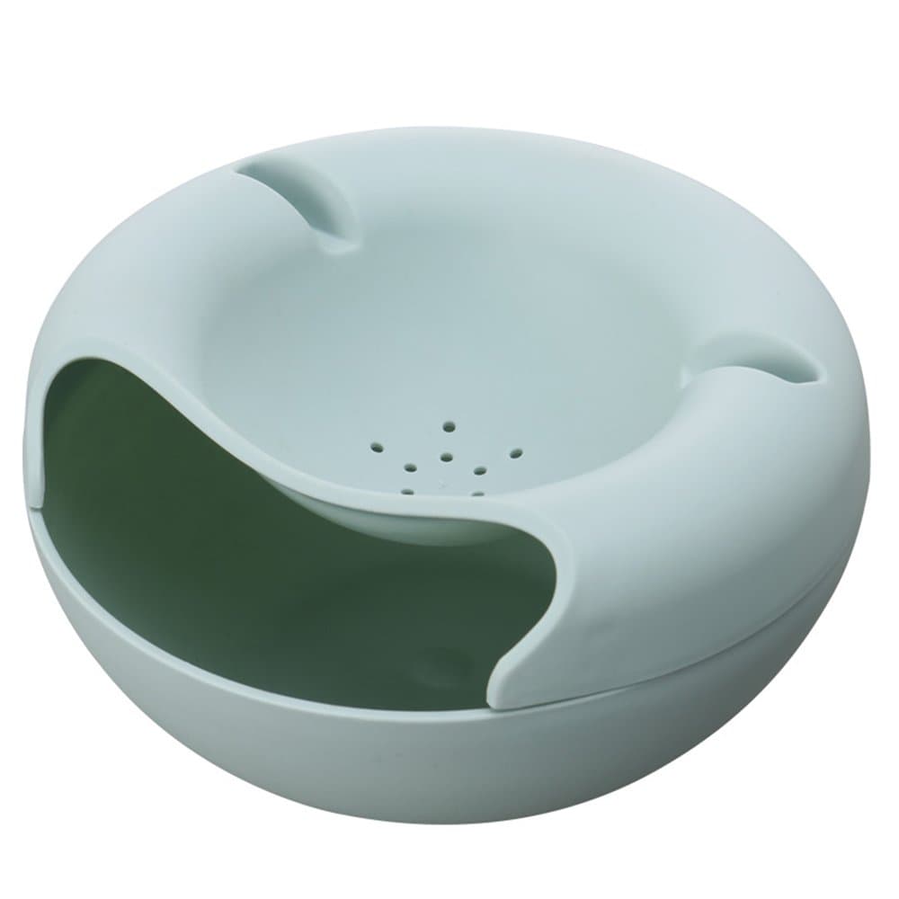 Fruit Bowl Fruit Plate Plastic Lazy people Double Melon seeds Dish Dried fruit Tray Creative Fruit Tray Living room Seeds Candy Tray Melon Seeds Candy Box