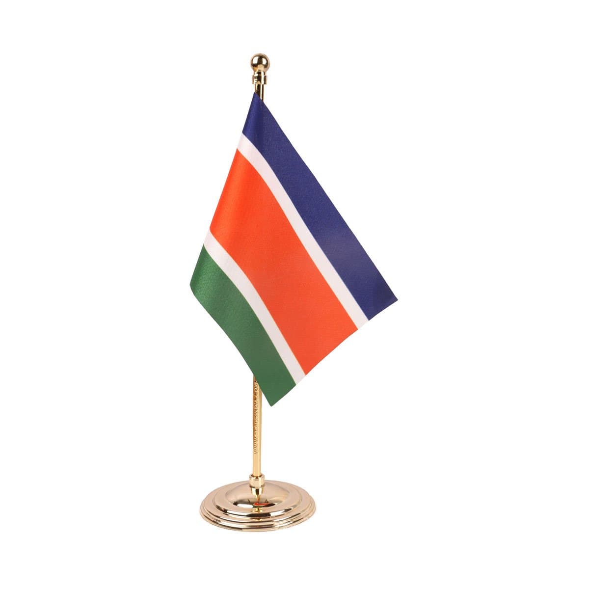 Maharashtra Navnirman Sena (MNS) Table Flag, Size 4? x 6? with A Gold-Plated Plastic Base