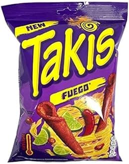 Takis Fuego Hot Chili Pepper & Lemon Lime Artificially Flavored Tortilla Chips, 183 Gm