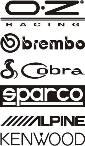 2 x 6 Car Stack Stickers (Black). Vinyl Decal Graphic. Approx 200mm in Length. Fitting Instructions Included