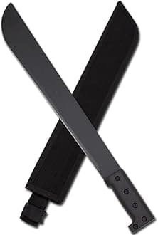 Snake Eye Tactical Full-Tang Machete – Heavy Duty Fixed Blade Survival Tool with Reinforced Nylon Sheath for Camping, Hunting, and Bushcraft