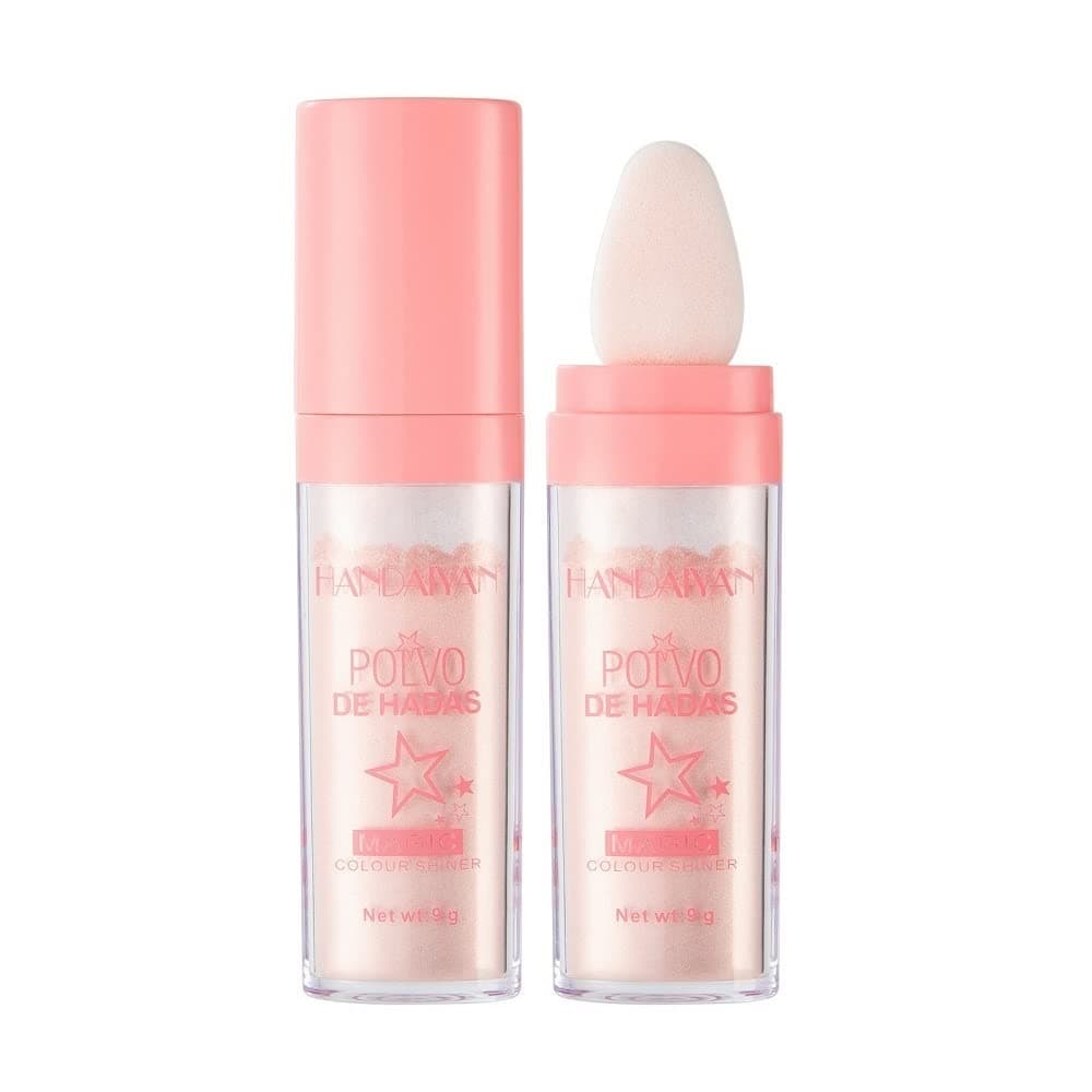 Polvo De Hadas Powder Highlighter Body Brightens the Natural Three-dimensional Face Powder Blusher (02# Fairy pink)