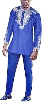 HD Traditional African Clothing for Men Nigerian Man's Agbada Embroidery Bazin Boubou Outfit