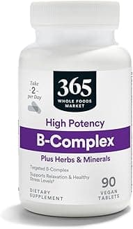 - 365 by Whole Foods Market, High Potency Vitamin B Complex with Herbal Support Tablets, 90 CT