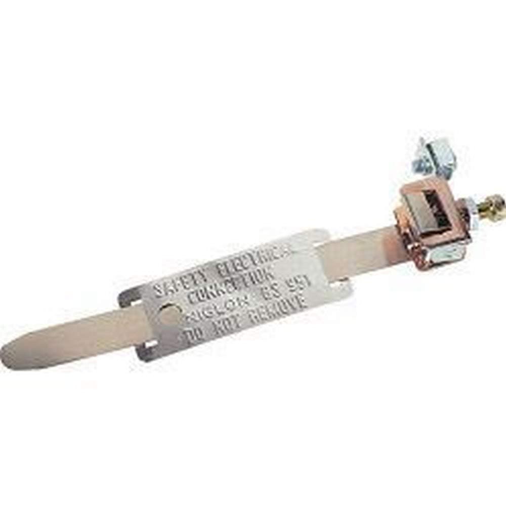 Dencon electrical earth bonding clamp / strap - BS certified