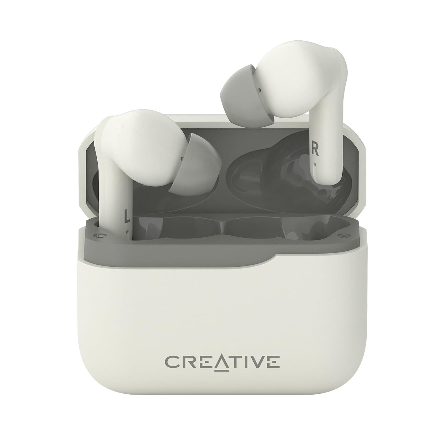 Creative Zen Air Plus Lightweight True Wireless in-Ears with Bluetooth LE Audio, Hybrid Active Noise Cancellation, Ambient Mode, Up to 32 Hours Total Playtime, 6 Mics with ENC Technology (Cream)