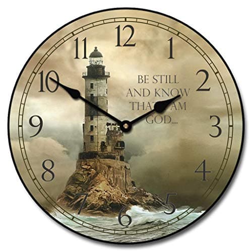 Lighthouse 2 Wall Clock | Ultra Quiet Quartz Mechanism | Hand Made in USA Beautiful Crisp Lasting Color | Comes in 8 Sizes | 36-Inch