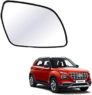 Side View Mirror Glass Plate compatible with Hyundai Venue 2019-2024 Model (RIGHT SIDE (DRIVER SIDE))