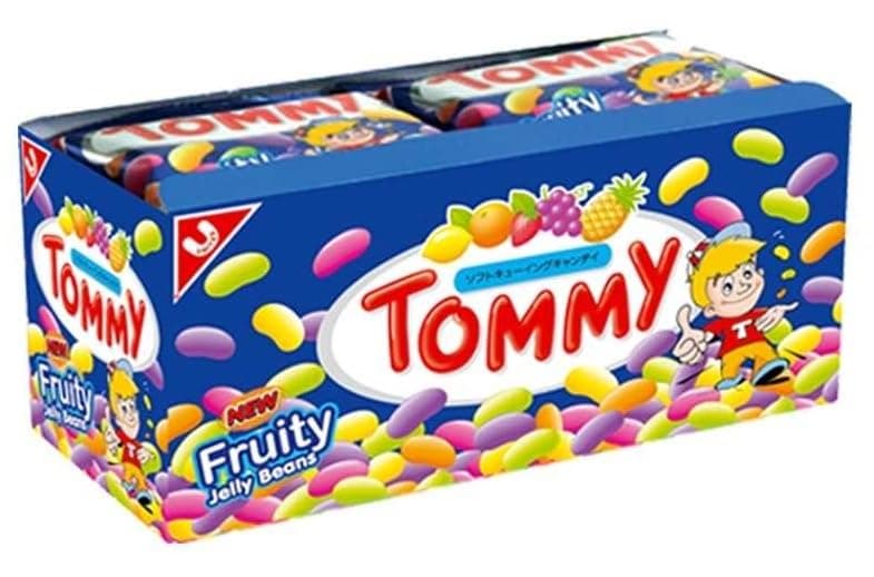 Tommy Jelly Beans Bite-Sized Fruit Flavoured, Chew Candy Pieces Can Be Added to Desserts as Decoration 12 Pouch X 15gm Each