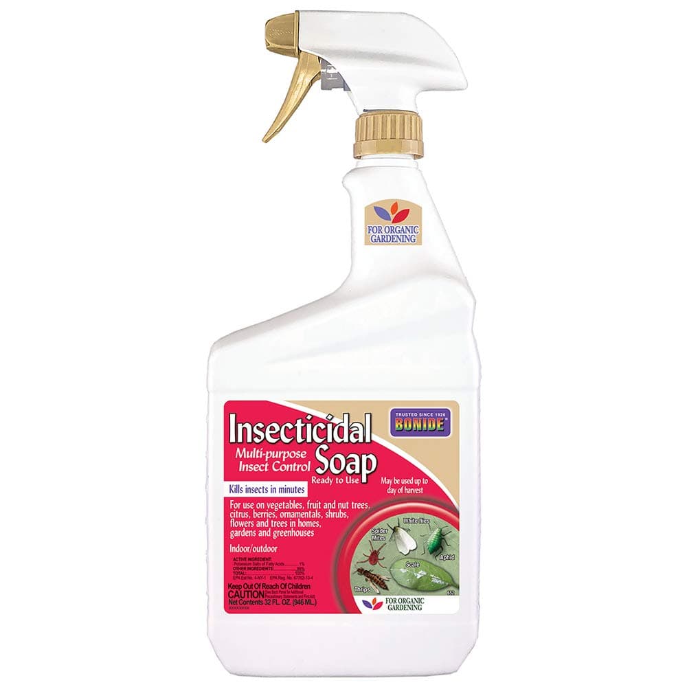 Insecticidal Soap, 32 oz Ready-to-Use Spray Multi-Purpose Insect Control for Organic Gardening Indoor and Outdoor