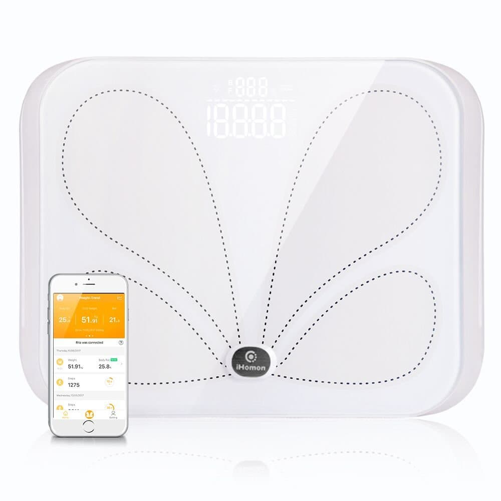 iHomon Bluetooth Personal Scales with App, Digital Scales for Multi Measurement - Weight, Body Fat, Muscle Mass, Bone Mass, Water, Protein, BMI, BMR