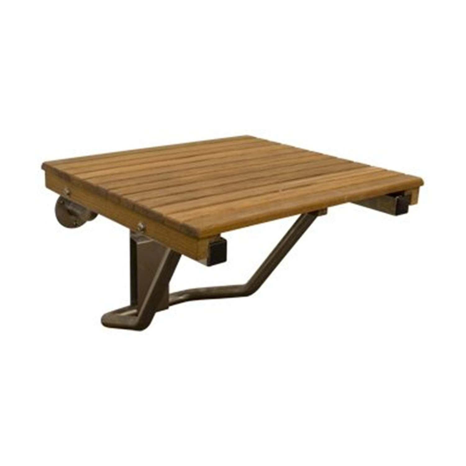 Teak ADA Wall Mounted Folding Shower Bench/Seat (24"x16")