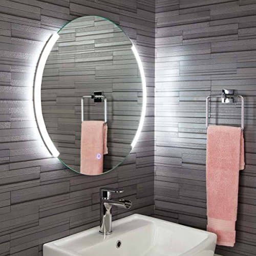 Vasari Modern LED Illuminated Bathroom Mirror Round Circular Wall Mounted 600mm IP44