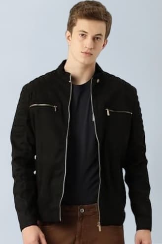 Men's Suede Faux Leather Jacket