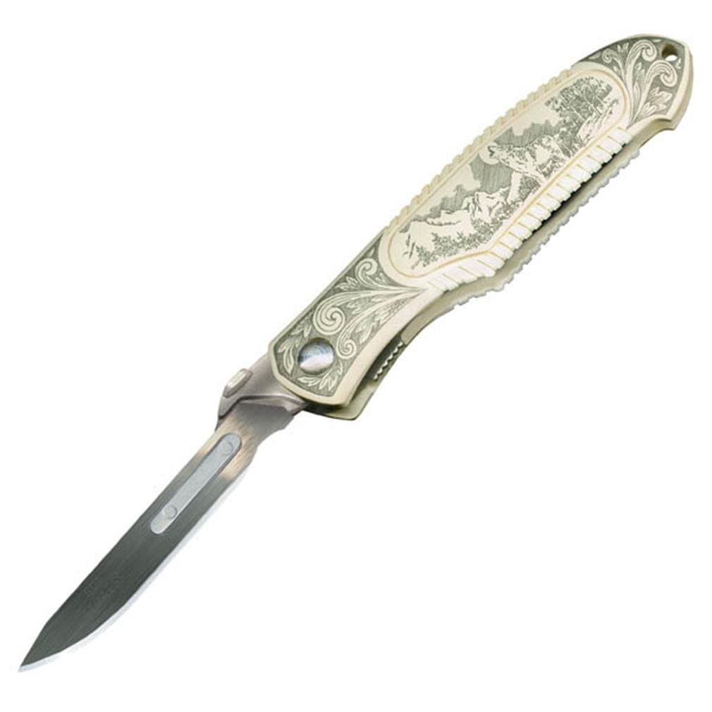 Piranta Wolf, White ABS Handle, 2 3/4 in. #60XT Blade