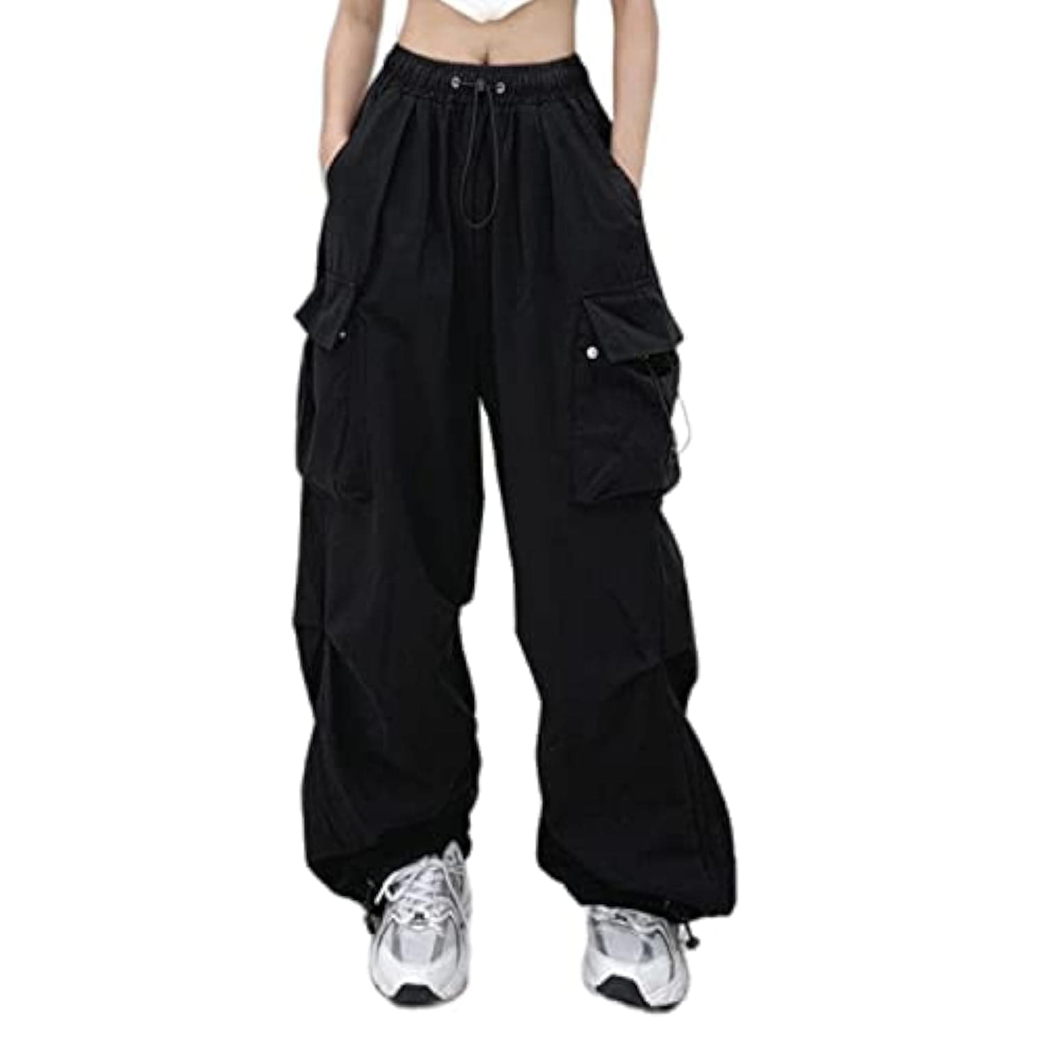 Women Cargo Pants Baggy Y2K Clothing Multi Pockets High Waist Loose Straight Leg Pants Vintage Grunge Aesthetic Clothes