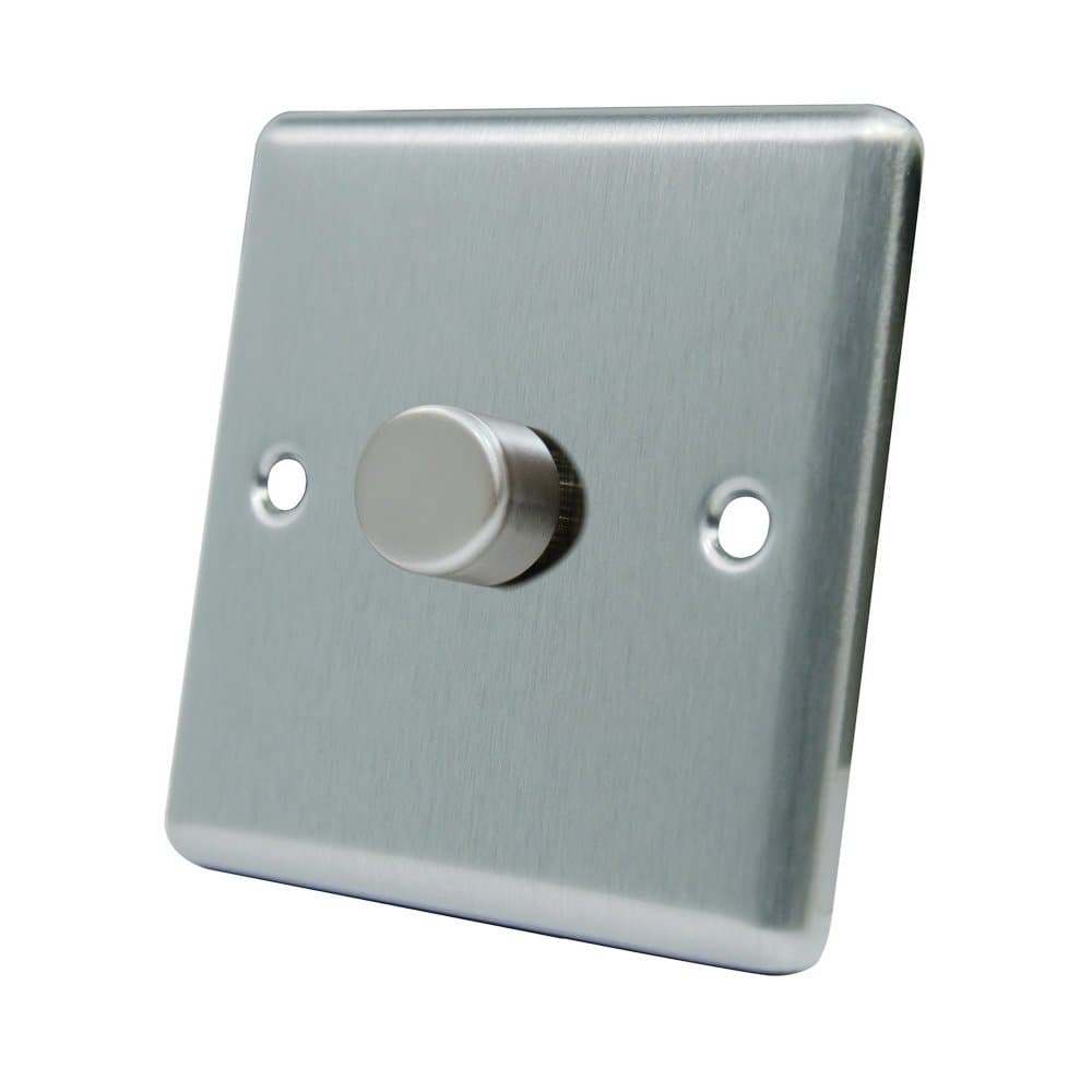 Alliance Electrical AET CSC1GDIM40 Satin Chrome Classical 400W-10 Amp Single 1 Gang 2 Way 400W Light Dimmer Switch, 400 W, 240 V, 1 Count