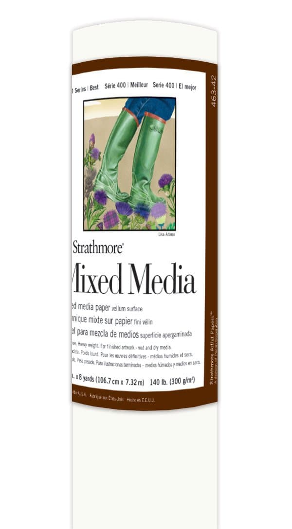 (463-42 400 Series Mixed Media Roll, Vellum Surface, 42" x8 Yards