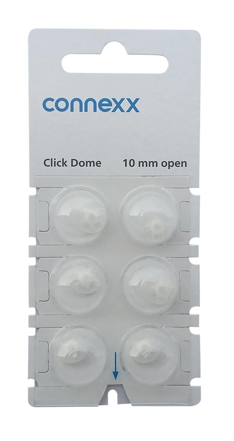 Siemens Click Dome 10 mm Open For RIC Hearing Aids - 6 Domes Each