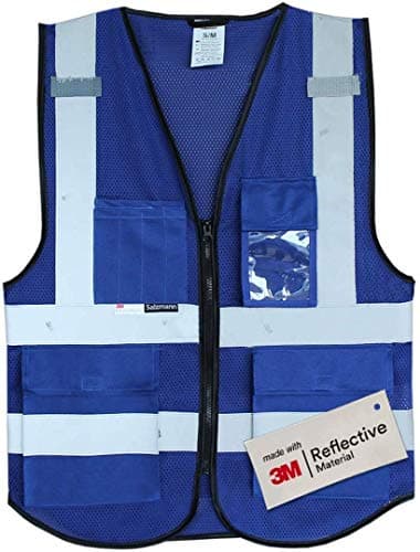 Salzmann 3M Multi Pocket Working Vest, Working Uniform, Highly Breathable Mesh Vest, S/M