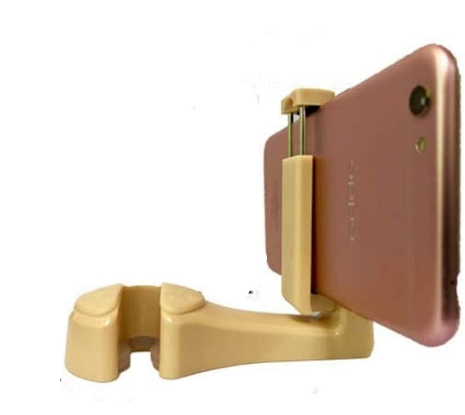 Mobile Phone Bracket Mobile Phone Holder Car Hook Hanger Back Seat Headrest Organizer Hook Hanger Holder for Bag Purse Cloth Grocery - 1Pc (Beige) by Thrifty Shopper