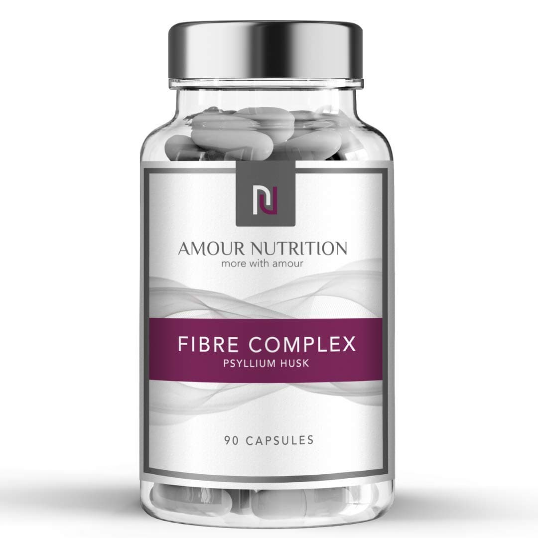 Fibre Complex, 3 Ingredient Formulation Containing Psyllium Husk, Inulin, Lactobacillus Acidophilus 10 Billion, 90 Capsules, Prebiotic, Probiotic, Aid Digestive Health and Function