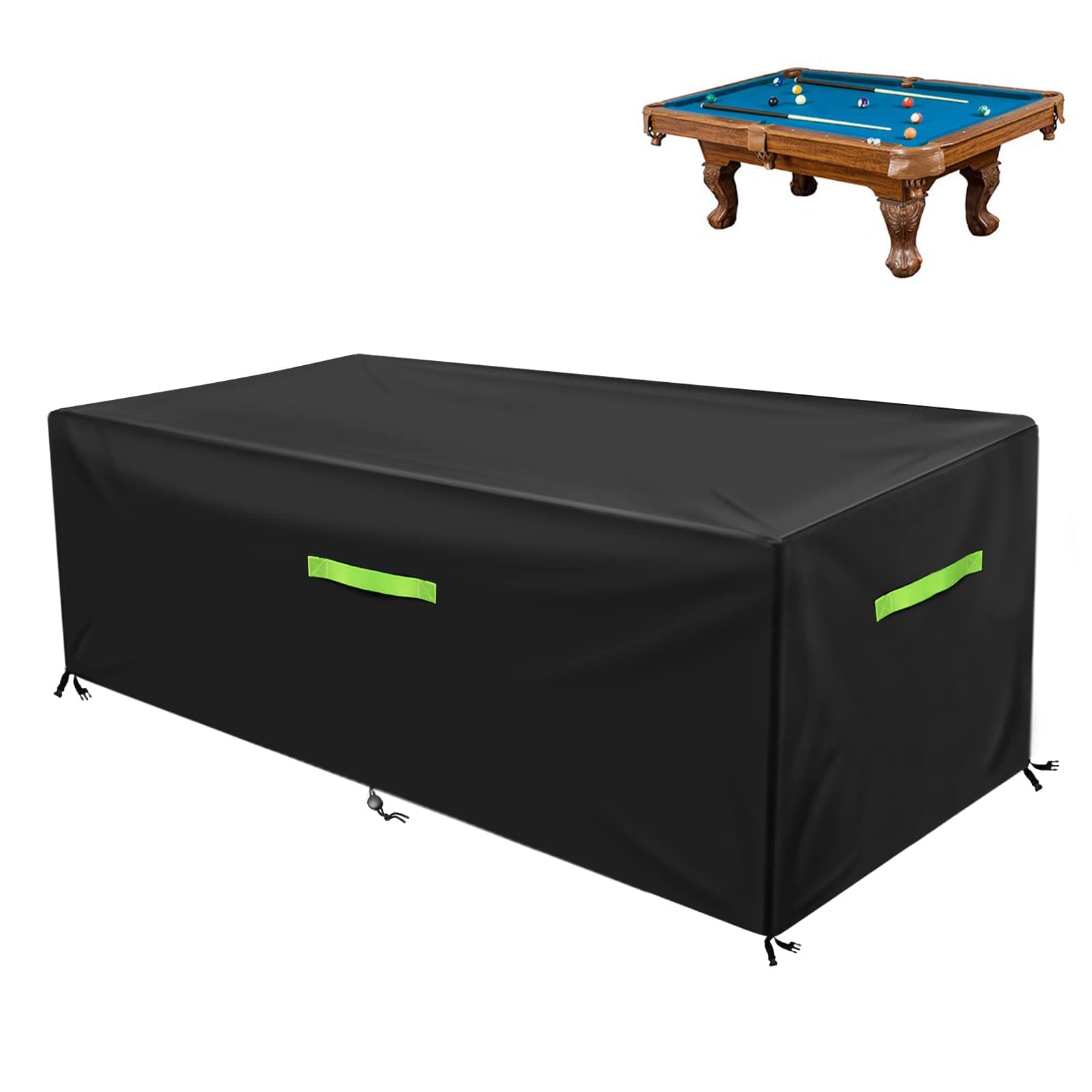 GEMITTO 7/8/9 ft Pool Table Cover, Waterproof Billiard Cover Polyester Fabric for Snooker Billiard Table (88x45x32in)
