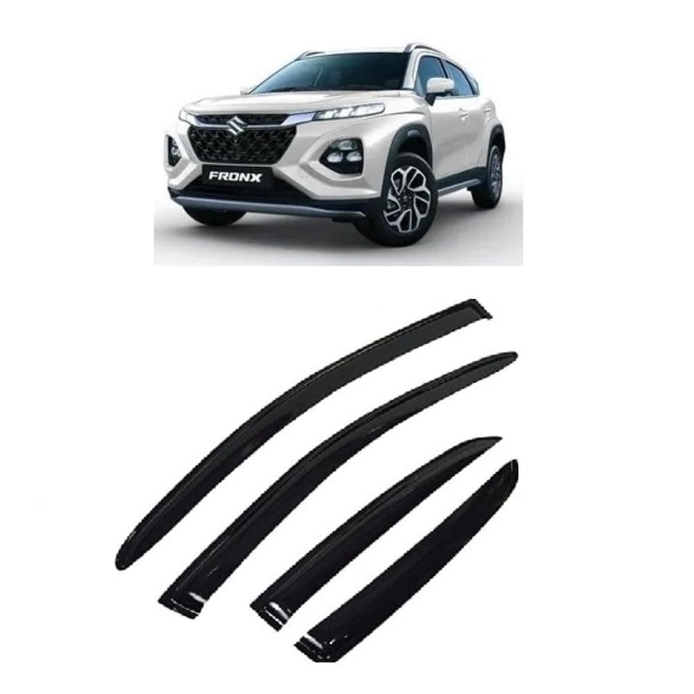 Car Rain Wind Door Visor Non Breakable Deflector Compatible with Maruti FRONX