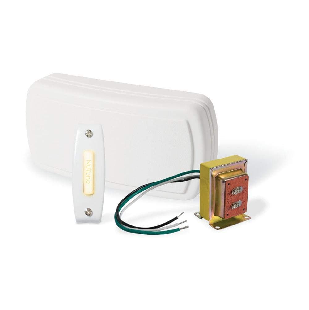 Builder Chimes Kit with Lighted Pushbutton, 1, White - BK115LWH