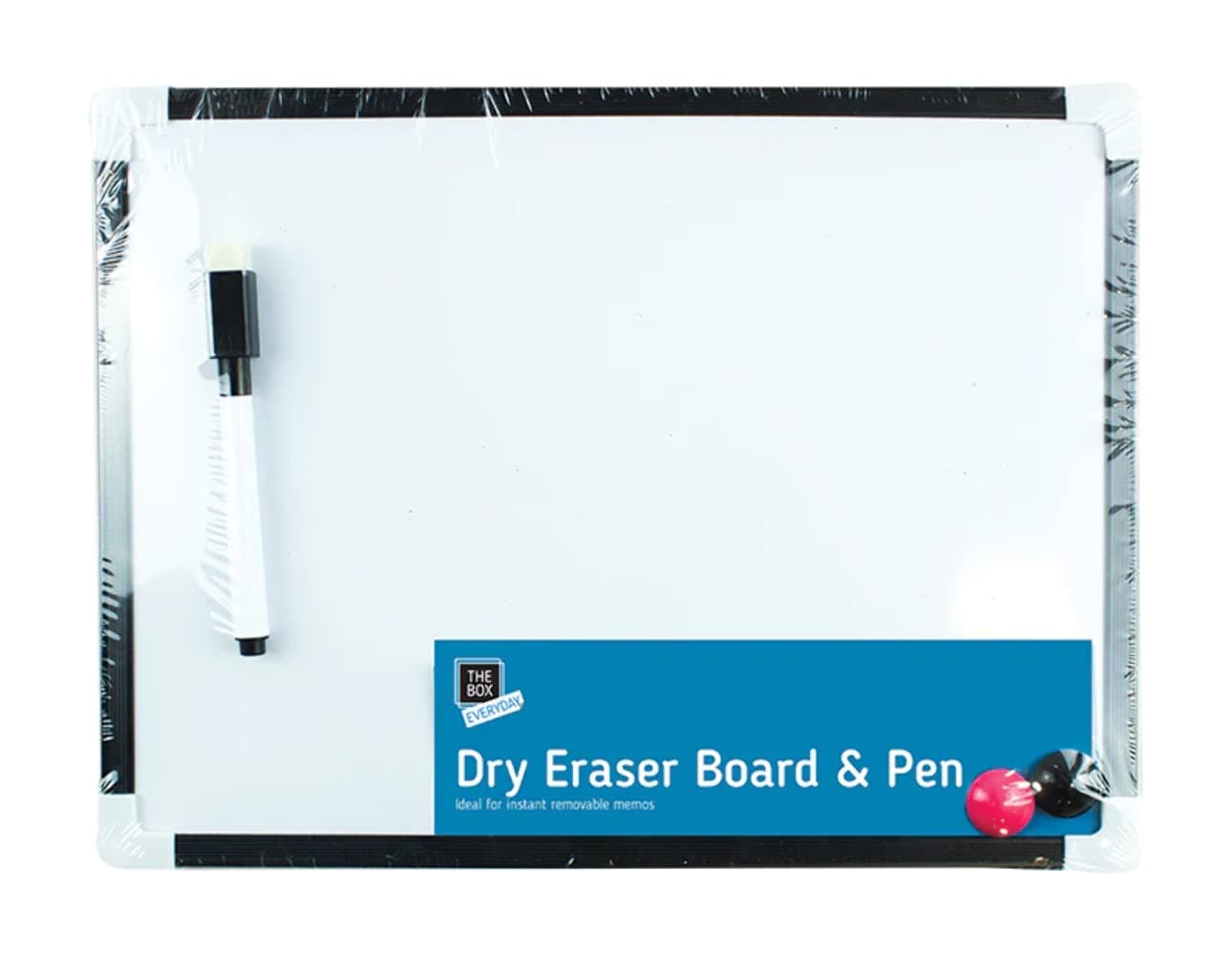 White Plastic Board with Pen Set, 4 Pieces (29.5cm x 22.5cm) - Durable, Perfect for Instant Notes, Memos, & More