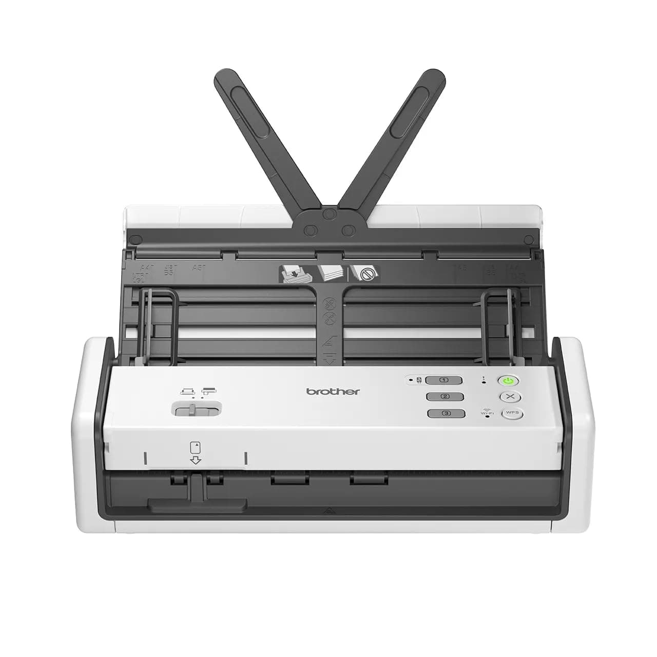 Brother ADS-1300 30PPM/60IPM Portable Document Scanner, 20 Sheets, White