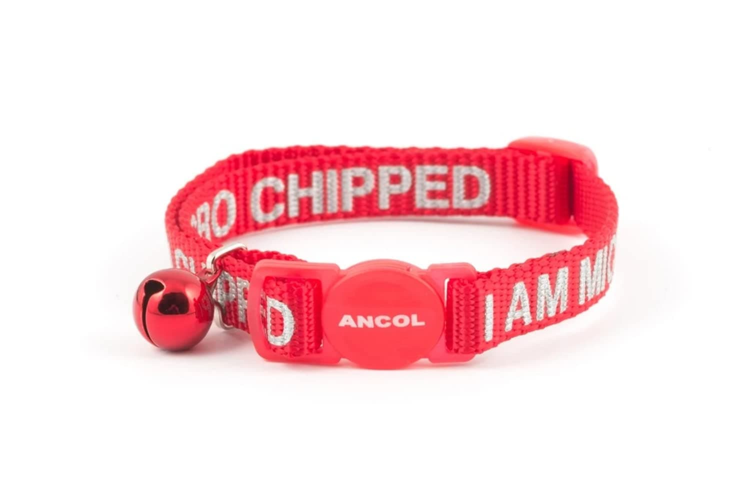 I Am Micro Chipped Safety Cat Collar - Reflective Comfortable Pet Accessory with Break Away Buckle - Kitten Walking Neckband